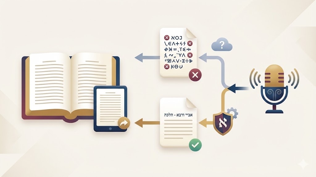 האם ה-AI שלכם מבין הברה אשכנזית? כך תפסיקו לתקן ג'יבריש בתמלול שיעורי תורה
