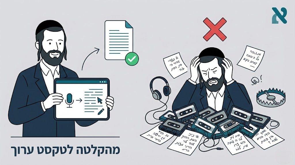 מלכודת ה"מילה במילה": למה אתם לא צריכים מתמלל, אלא מנוע עבודה